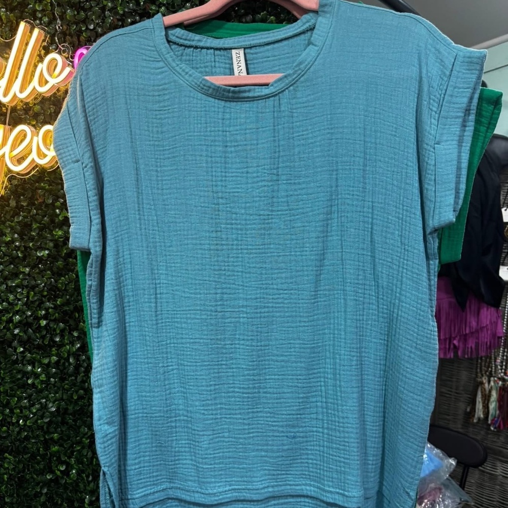Zenana Gauze Top